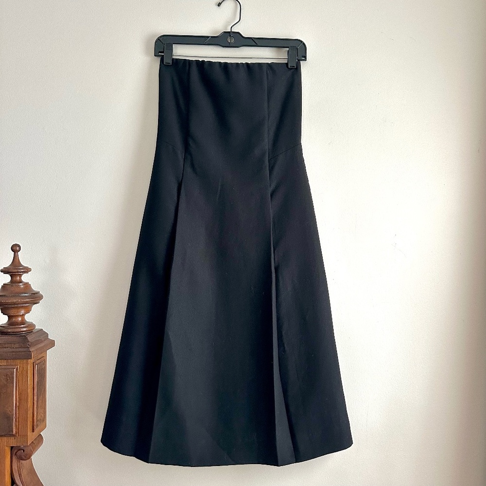 COS • Pleated Strapless Dress in Black